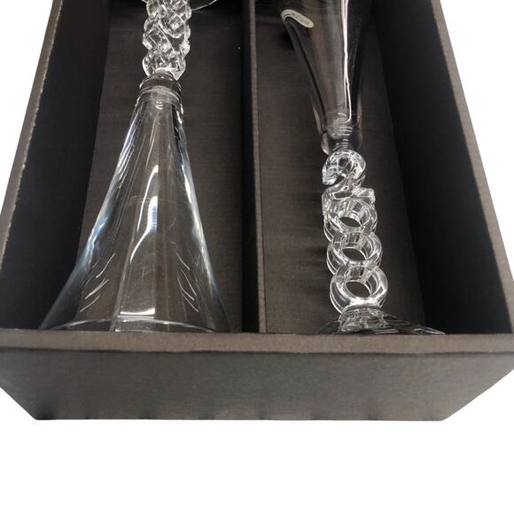 NIB Cristal D Arques Collectible Y2K Millennium Champagne flute glasses - Picture 13 of 16